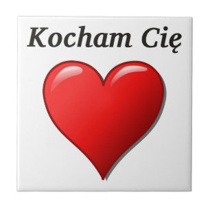 Kocham Cię - i-Liebe Sie auf Polnisch Fliese