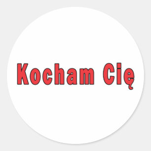 Kocham Cie - I Liebe Sie Runder Aufkleber