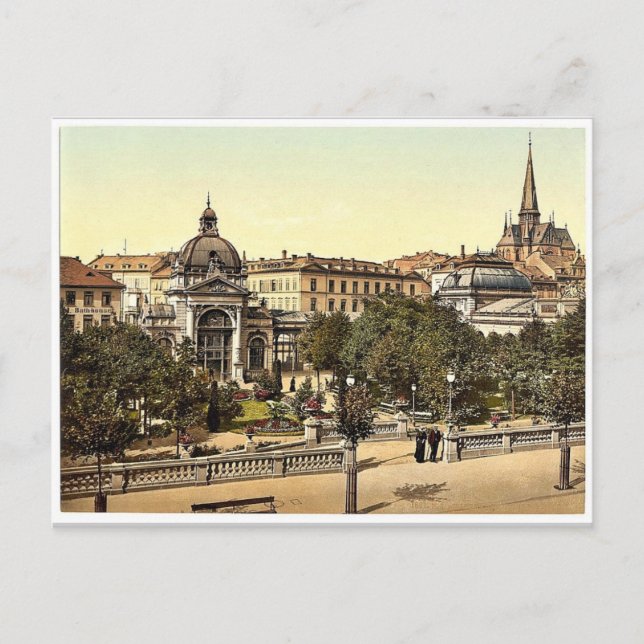 Kochbrunnen, Wiesbaden, Hessen-Nassau, Deutschland Postkarte (Vorderseite)