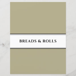 Kochbuch-Division | Brot und Rollen | Schwarz-weiß