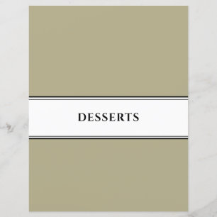 Kochbuch-Division   Desserts   Schwarz-weiße Stell