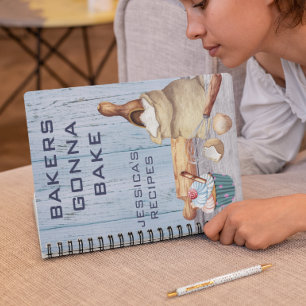 Kochbuch Farbrezepte Backbake Monogramm Notizbuch