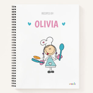 Kochbuch für personalisierte Kinder Notizbuch