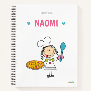 Kochbuch für personalisierte Kinder Notizbuch