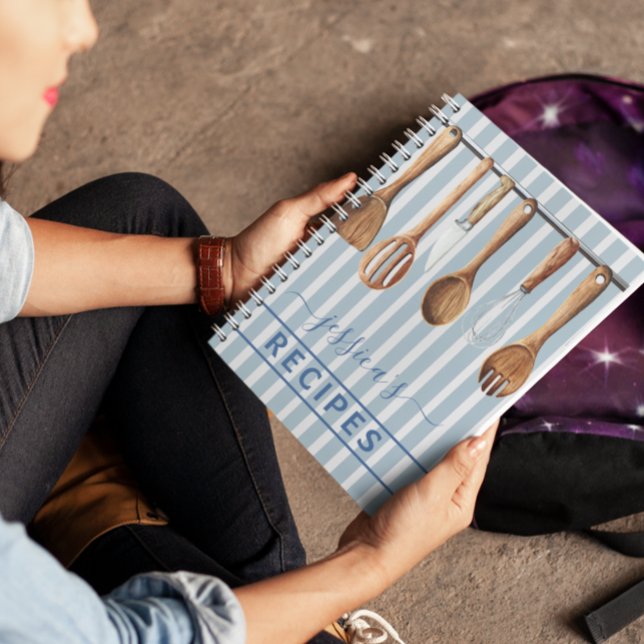 Kochbuch Watercolor Rezepte Utensities Modernes Bl Notizbuch (Von Creator hochgeladen)