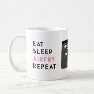 Köche essen Sleep Airfry Wiederholung Kaffeetasse