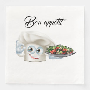 Köche Salat Serviette