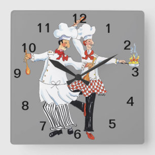 Köche - Wanduhr
