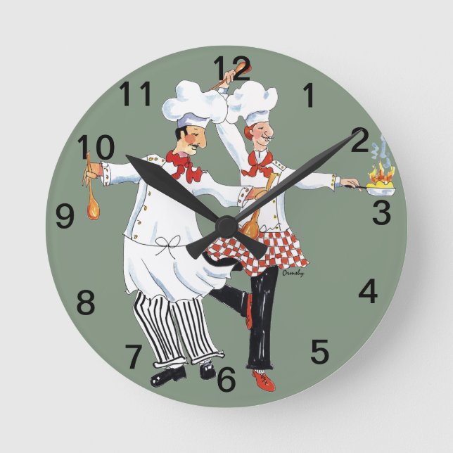 Köche - Wanduhr (Vorderseite)