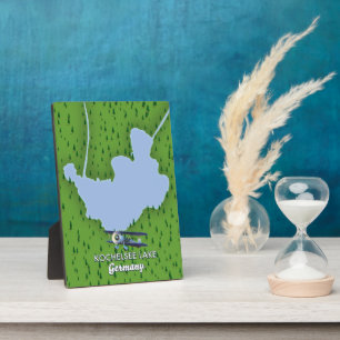 Kochelsee, Landkarte Deutschland Fotoplatte