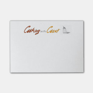 Kochen auf den Post-Itanmerkungen der Küsten-  Post-it Klebezettel