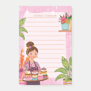Kochen Backen Küche Cute Blumen Floral Weiblich Post-it Klebezettel