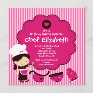Kochen Backwaren Geburtstagsparty Einladung