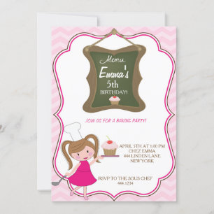 Kochen Backwaren Geburtstagsparty Einladungen
