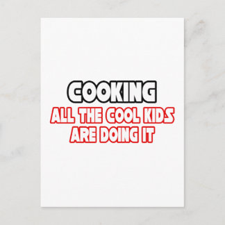 Kochen... Coole Kinder Postkarte