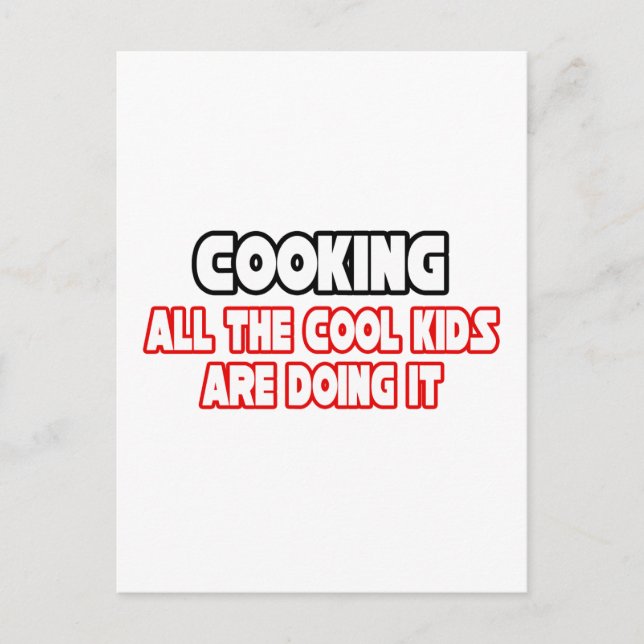Kochen... Coole Kinder Postkarte (Vorderseite)