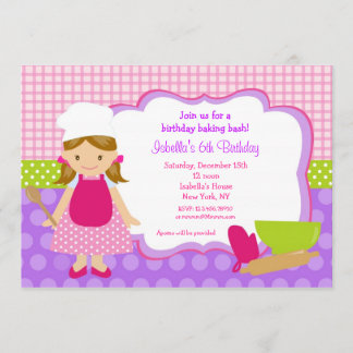 Kochen der Backen-Geburtstags-Party Einladungen