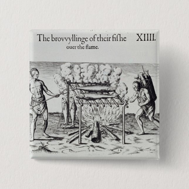 Kochen der Fische Button (Vorderseite)