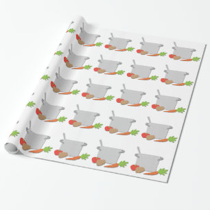 Kochen des Topftopf-Cartoon-Verpackungspapiers Geschenkpapier