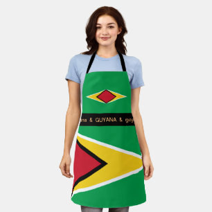 Kochen Guyana und Guyana Flag Köche Küche Schürze