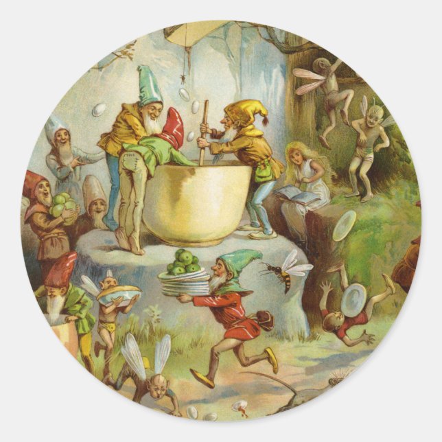 Kochen in der Küche Runder Aufkleber (Vorderseite)