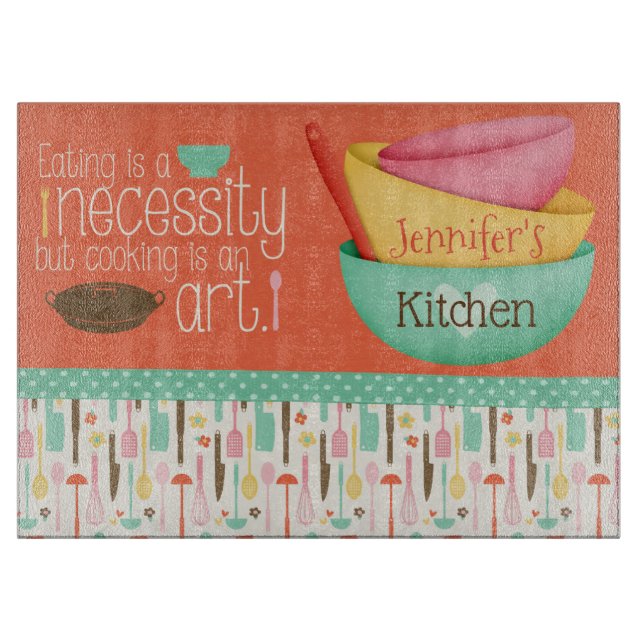 Kochen ist eine Art Personalisiertes Schneidebrett (Vorderseite)