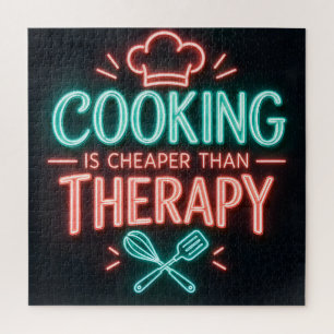 Kochen ist günstiger als Therapie Puzzle