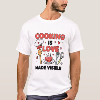 Kochen ist Liebe sichtbar gemacht – Cute Chef Life T-Shirt