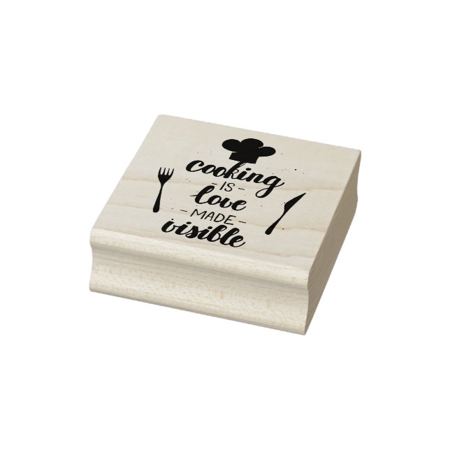 Kochen ist Liebe sichtbar gemacht Gummistempel (Stempel)