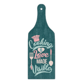 Kochen ist Liebe sichtbar gemacht Schneidebrett