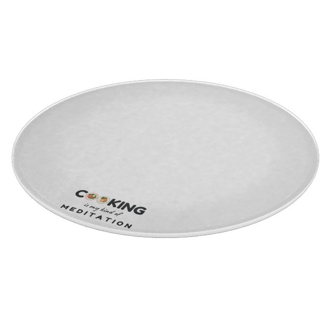 Kochen ist meine Art Meditation - Funny Kitchen Schneidebrett (Ecke)