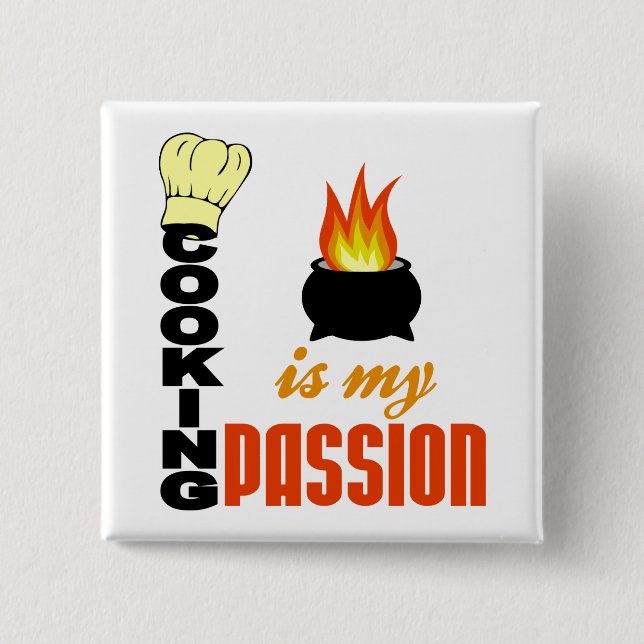 Kochen ist meine Leidenschaft Button (Vorderseite)