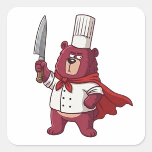 Kochen ist meine Superkraft Quadratischer Aufkleber