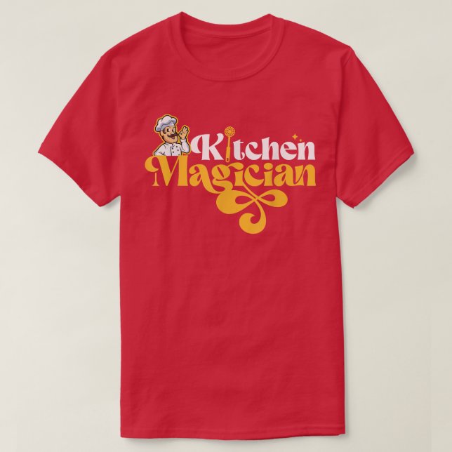 Kochen Koch Küche Koch Küche Magier T-Shirt (Design vorne)