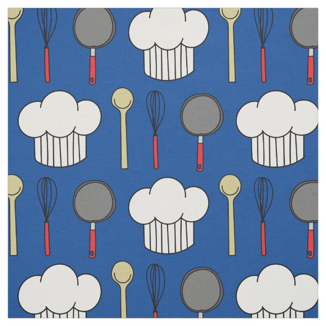 Kochen Koch Niedlich Kids Backwaren Küche Stoff (Muster)