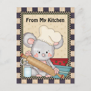 Kochen Maus Cartoon Spaß Postkarte