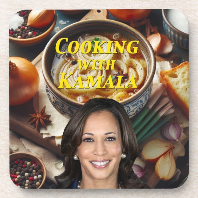 Kochen mit Kamala Getränkeuntersetzer (Vorderseite)