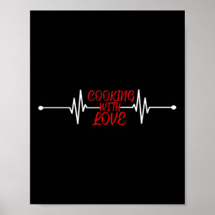 Kochen mit Liebe Funny Cooking Koch Geschenk Poster