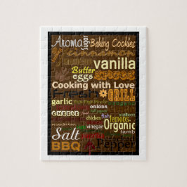 Kochen mit Liebe Word-Art-Puzzle Puzzle