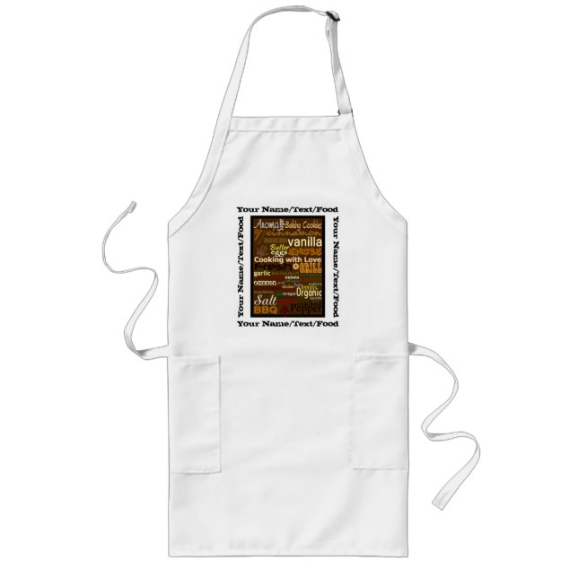 Kochen mit Liebe Word-Kunst - Persönliche Schürze (Vorne)