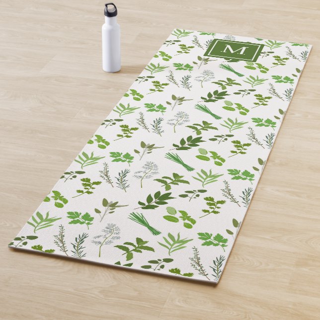 Kochen Mit Monogramm Gartenkräuter Yogamatte (Beispiel)