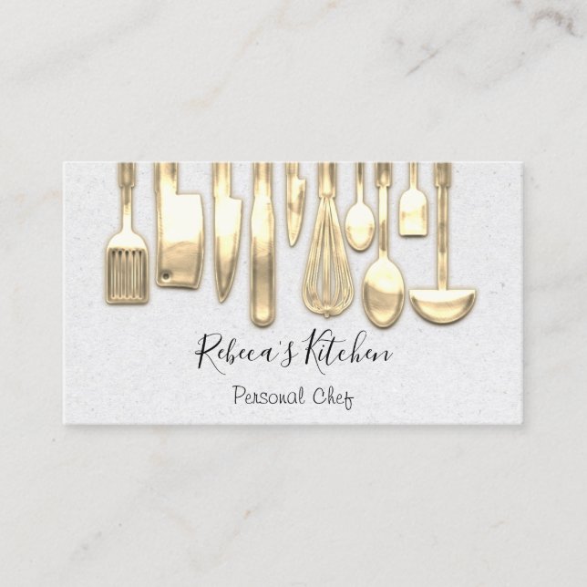Kochen Persönlicher Koch Restaurant Kulinarisches  Visitenkarte (Vorderseite)