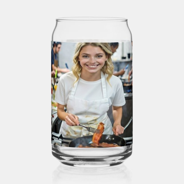 Kochen von Bacon-Foto anpassen Dosenglas (Vorderseite)
