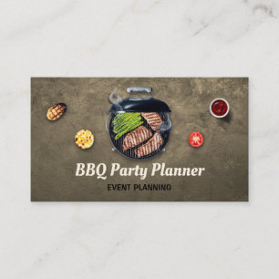 Kochen von BBQ-Fast-Food-Gold Visitenkarte