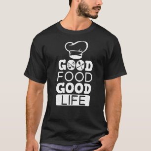 Kochen von Koch Vintag Good Food Good Life Kochen T-Shirt