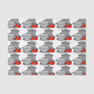 Kochen von Pot und Strainer-Gewebe Seidenpapier