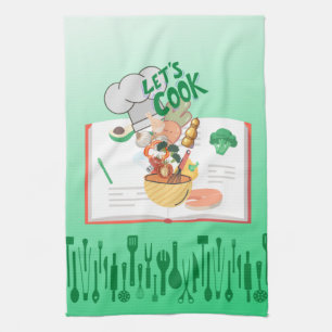 Kochen wir Kinder Geschirrtuch