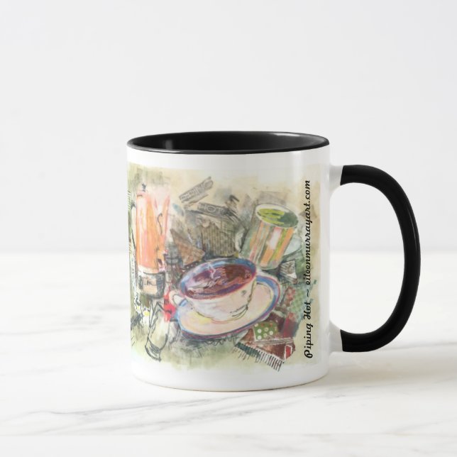 "Kochend heiße" Kaffee-Tasse Tasse (Rechts)