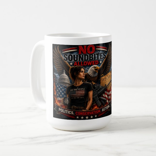 Kochend heißes Amerika! Kaffeetasse (Vorderseite Links)