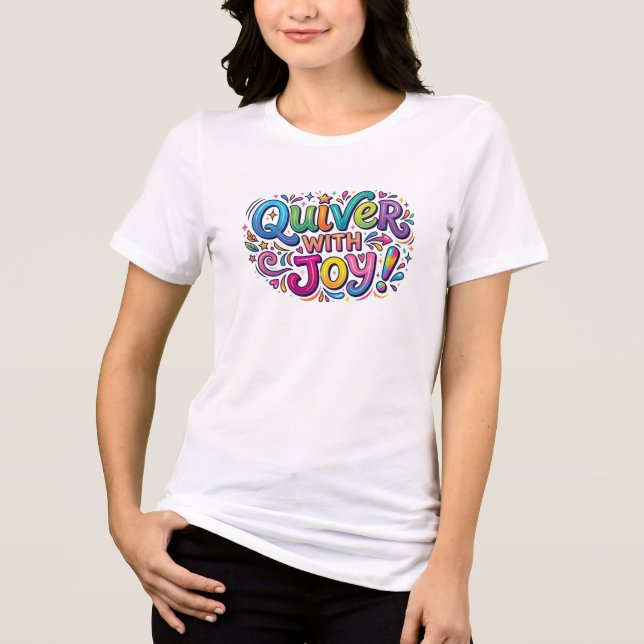 Köcher voller Freude Tri-Blend Shirt (Vorderseite)